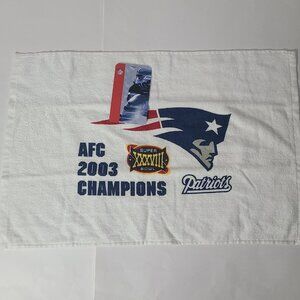 Vintage Y2KNew England Patriots Super Bowl XXXVIII 2003 Rally Towel NWT 23"x16"